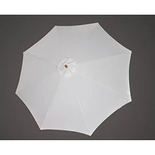 vidaXL Ombrellone da Esterno Poliestere e Legno Bianco Parasole Tenda Giardino