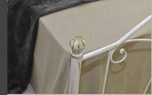 Letto Singolo in Ferro BATTUTO, Modello Denise, Vari Colori (Nero, Sfumature Oro)