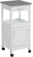 Kit Closet carrello da cucina con 1 anta E Un cassetto, Bianco/Metallo