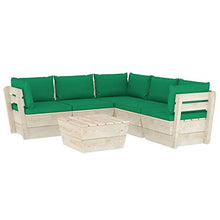 FAMIROSA Set Divani da Giardino su Pallet 6 pz con Cuscini Legno Abete-3533