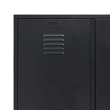 vidaXL Armadio in Metallo Stile Industriale 90x40x180cm Nero Schedario Ufficio