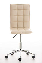 CLP Sgabello Lavoro Peking in Similpelle I Sgabello Ufficio Imbottito I Sgabello Studio, Colore:Crema