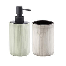 Kiamami Valentina Set Accessori LAVABO per SPAZZOLINI E Sapone Grigio Chiaro | NAMBINO