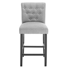 WOLTU® BH103hgr-2 Coppia Sgabelli da Bar Sedia Alta Cucina Seduta imbottita Fodera Lino Gambe Legno 2 Pezzi Grigio Chiaro