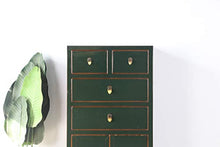Yajutang - Cassettiera cinese con 4 cassetti, 2 ante, colore: Verde abete