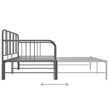vidaXL Telaio Divano Letto Estraibile Grigio in Metallo 90x200 cm