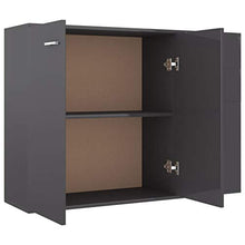 vidaXL - Sideboard Hochglanz-Grau 105x30x75 cm Spanplatte