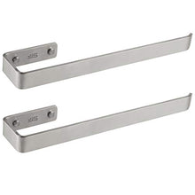 JS - Porta asciugamani da bagno, autoadesivo, da parete, in acciaio inox, 40 cm, facile da installare