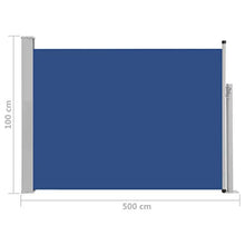 VidaXL - Tendone laterale retrattile, 100 x 500 cm, colore: Blu