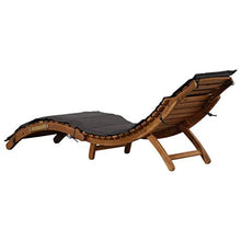 vidaXL Legno Massello Acacia Lettino Prendisole Rustico Pieghevole Robusto Elegante Ergonomico Sedia a Sdraio Relax Spiaggia Giardino Marrone