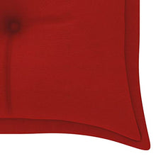 vidaXL Panca da Giardino con Cuscino Rosso 150 cm Legno di Teak