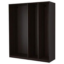PAX 3 telai armadio 200x58x236 nero-marrone