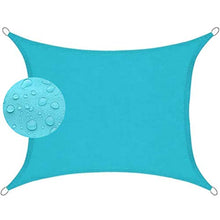 COUEO Tende da Sole 4x7m Impermeabile Protezione Raggi 95% UV Vela Ombreggiante Mpermeabile eResistente, per Esterni, Cortile, Giardino, Blu