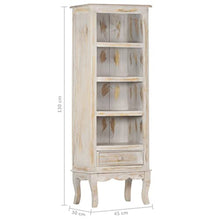 vidaXL Credenza Grigio 45x30x130 cm in Legno Massello di Mango
