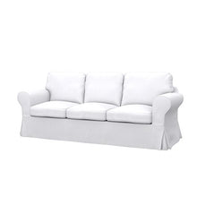 Soferia Fodera Extra Ikea EKTORP PIXBO Divano Letto a 3 posti, Tessuto Eco Leather White