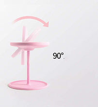 GJNVBDZSF Specchio da toeletta, Specchio da Trucco per Bagno, Specchio da Tavolo con Specchio Illuminato a LED Pieghevole