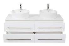 Mobile bagno Novum XL bianco lucido con doppio lavabo