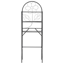 lyrlody Scaffale da Bagno, Bel Design Floreale Nero per WC per la casa