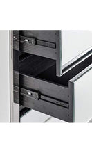 DENZZO - Cassettiera in legno argento e specchio Tiffany
