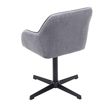 Mendler Sedia Regolabile Sala Pranzo Soggiorno HWC-F82 Velluto Struttura Nera Grigio