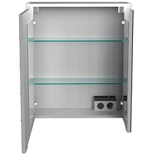Fackelmann Armadietto a due ante con illuminazione a LED, 60 cm, bianco opaco