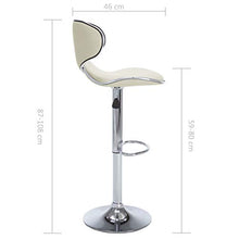 vidaXL Sgabelli da Bar 2 pz Crema in Similpelle