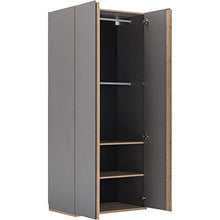 Meubletmoi STOR 7098 - Armadio da Dressing a 2 ante a battente, effetto rovere grigio