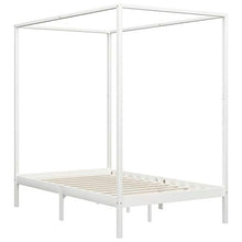 SKM Giroletto a Baldacchino Bianco Legno Massello di Pino 120x200cm