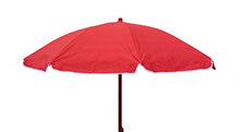 Joy Summer Ombrellone Spiaggia 200 cm in Polycotton Palo in Ferro Laccato Rosso Punta a Vite Mare Lido Vulcano - Rosso