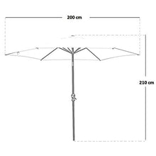 Ombrellone da giardino bianco diametro 2 m