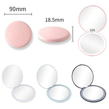 WXL Specchi da Tavolo Specchio per Il Trucco Portatile Portatile Specchio cosmetico con Specchio Ricaricabile Leggera Compatto 1x Specchio Pieghevole Specchio Trucco con LED (Color : 10X White)