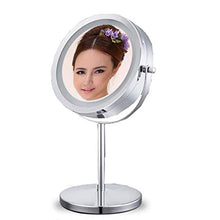 Specchio per Il Trucco, Specchi da Bagno per Parete con Mensola Specchi da Viaggio per Le Donne Specchio per Il Trucco Illuminato A LED, Specchio con Ingrandimento 10X con Luce