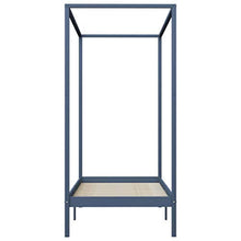 FAMIROSA Giroletto con Baldacchino 2 Cassetti Grigio in Pino 90x200 cm