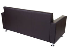 Mendler Divano a 3 posti da Salotto Kunda Design Moderno Ecopelle Marrone