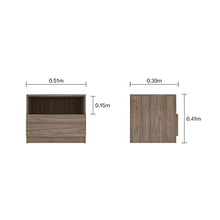 Comodino Semplice Camera da Letto Moderna Mini Armadio in Noce con Cuscinetto Peso 300KG-51x39x41cm FANJIANI
