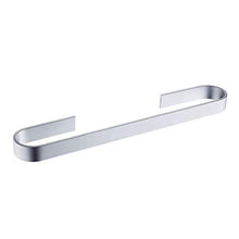 HLY - Portasciugamani da parete, in alluminio, elegante, colore: argento e nero, 30 cm, 25 cm