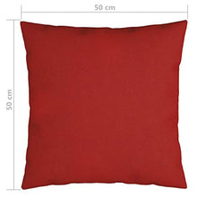 vidaXL Cuscini Decorativi 4 pz Rossi 50x50 cm in Tessuto