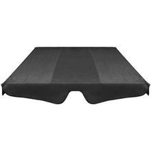 E E-NICES Baldacchino di Ricambio per Dondolo da Giardino Nero 226x186 cm