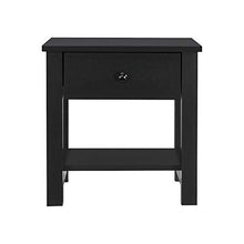 [en.casa] Comodino da Letto con Un cassetto 40 x 29,7 x 41,5cm Nero