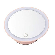 ADSE Specchio per Trucco Portatile LED Lighte Specchio cosmetico Ingranditore Specchio per Trucco Specchio per Trucco con luci (Rosa)