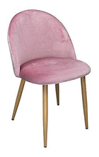 Sedia Imbottita in Velluto Rosa MOD. Sophie (2 pz)