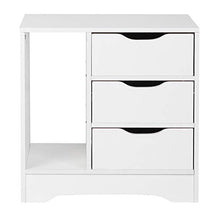 RBSD Tavolo Resistente, cassettiera, Mobile Lucido, Robusto per la casa per scrivania per mobili per Camera da Letto(White)