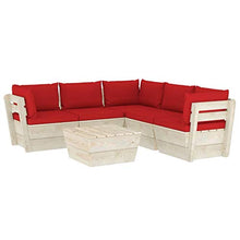 FAMIROSA Set Divani da Giardino su Pallet 6 pz con Cuscini Legno Abete-3534