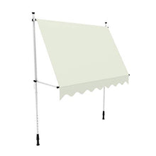 paramondo Tenda da Sole per Balcone Jam, 1,95 x 1,50 m, Telaio Bianco, Tessuto a Tinta Unita, Crema