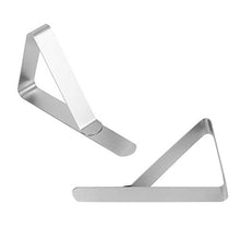 Gesh - Set di 18 clip per tovaglia da picnic, in acciaio, flessibile, per tovaglia, ideale per picnic, tende e matrimoni (argento)