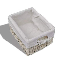 Cikonielf Comóda - Cassettiera in legno, comodino con 4 cestini, Coloree: bianco, 74 x 25 x 28 cm