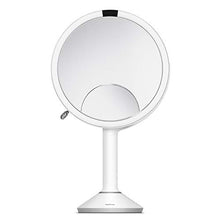 simplehuman, specchio con sensore trio, acciaio inox bianco