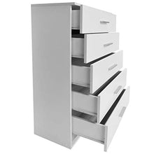 FAMIROSA Cassettiera in Truciolato 71x35x106 cm Bianca