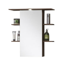 SB-Design Fresh B5 Pensile con specchio contenitore, 65x29x72 h cm, Castagno/Bianco