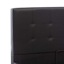 SKM Giroletto con Contenitore Idraulico Nero Similpelle 180x200cm